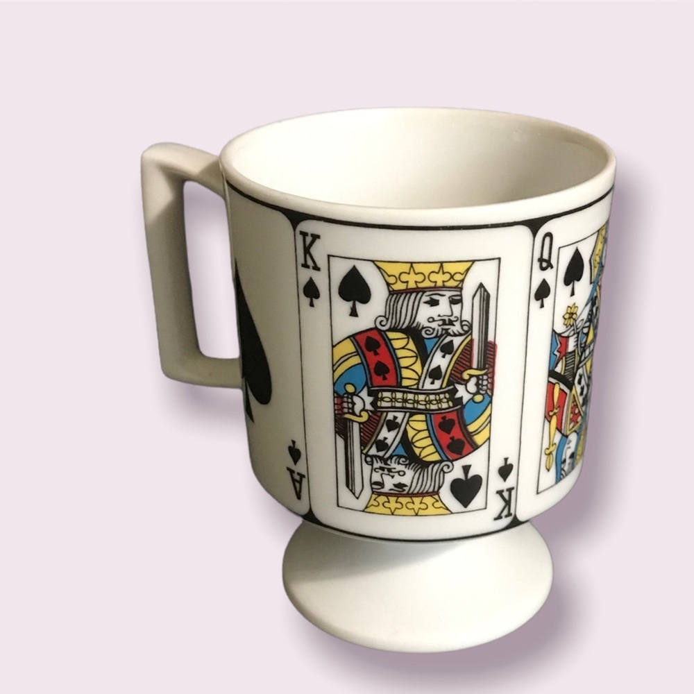 Spade Royal Flush pedestal mug, Japan